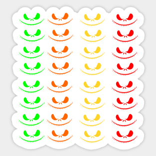 Halloween scary face devil evil eyes Sticker